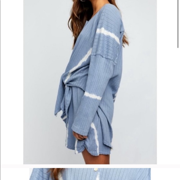 Free People tie dye short pajama lounge set - Picture 5 of 12